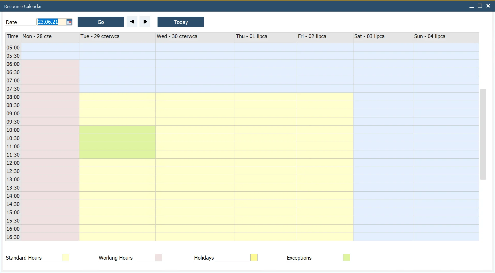 Resource Calendar