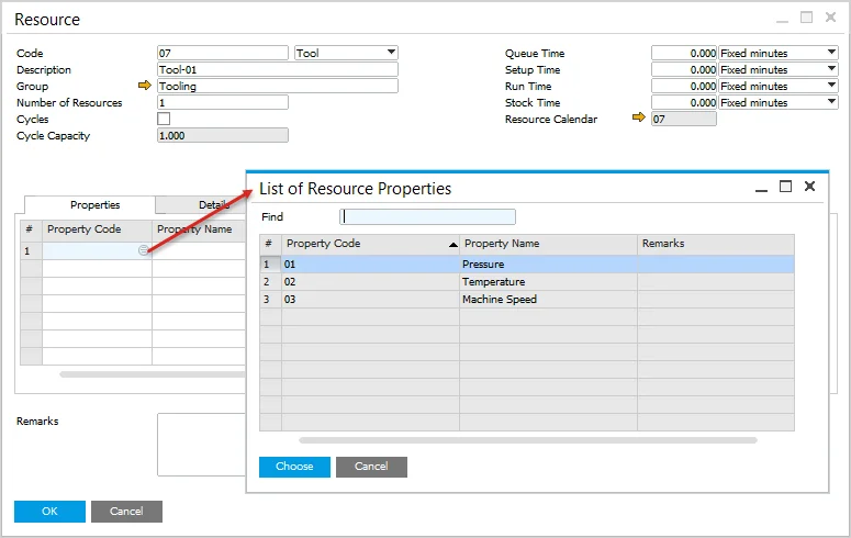 Resource Property assigning