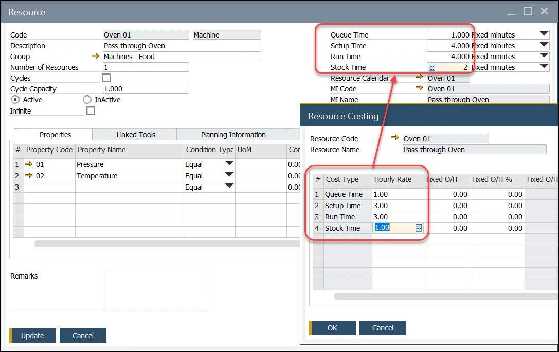 Resource to Resource Costing