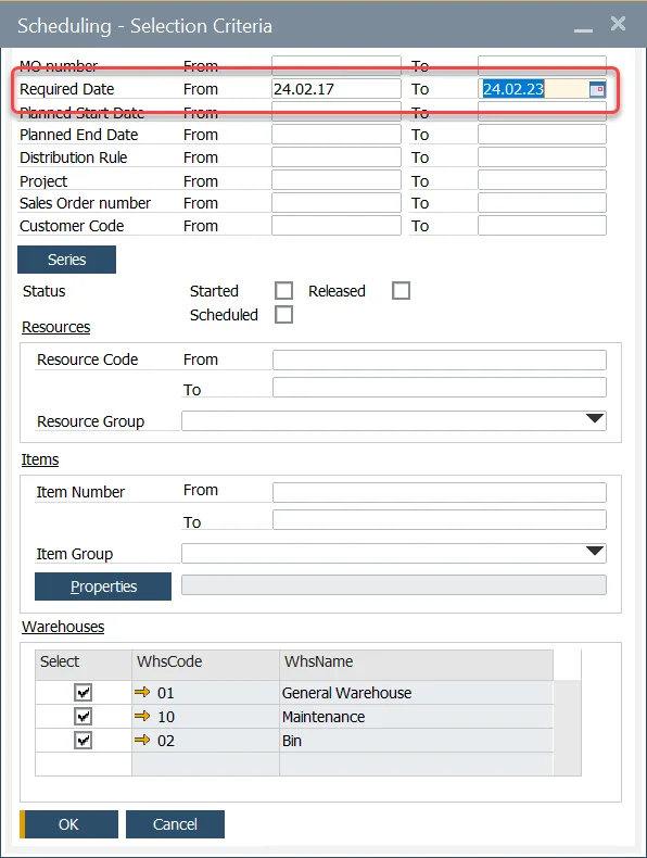 Scheduling Criteria