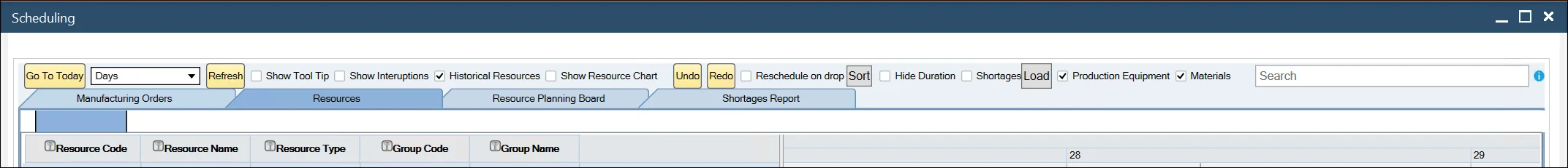 Scheduling Header