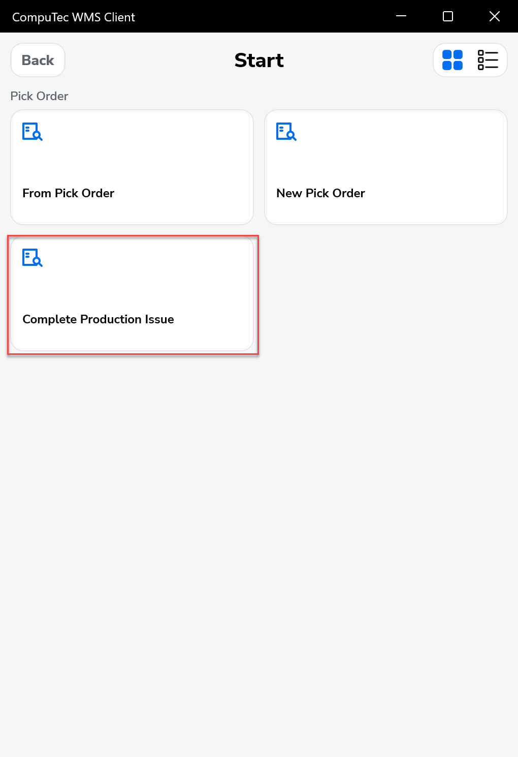 Production Issue