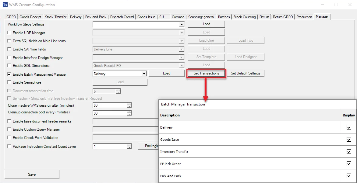 Set Transactions