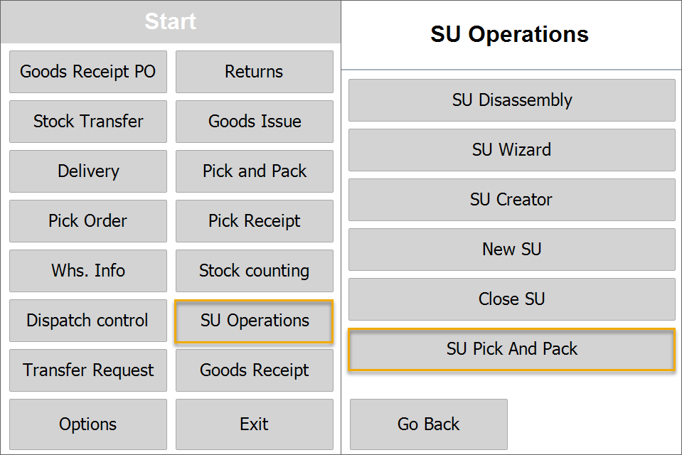 SU Pick and Pack