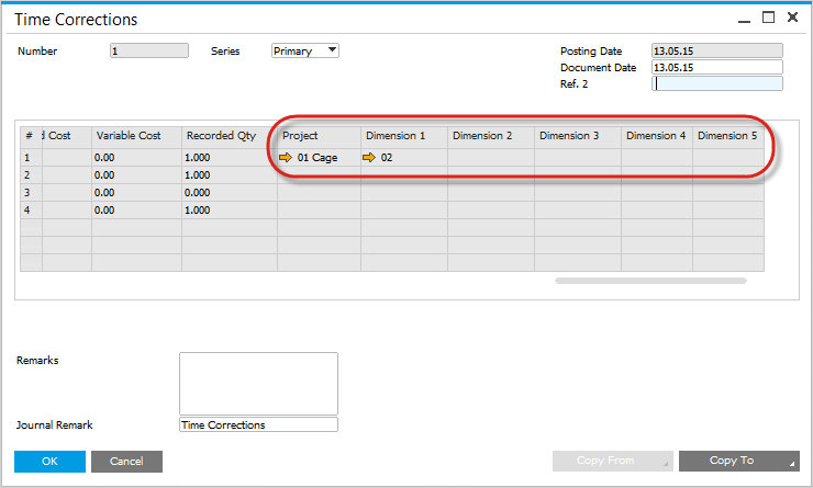 Time Corrections Form