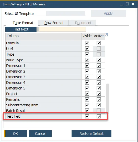 Form Settings