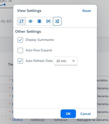 View Settings