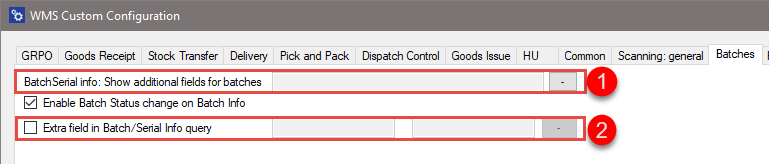 WMS Custom Configuration