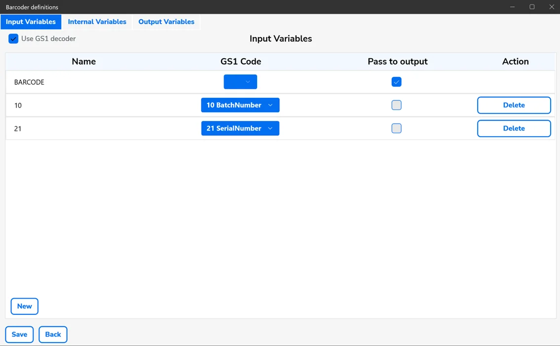 Input Variables