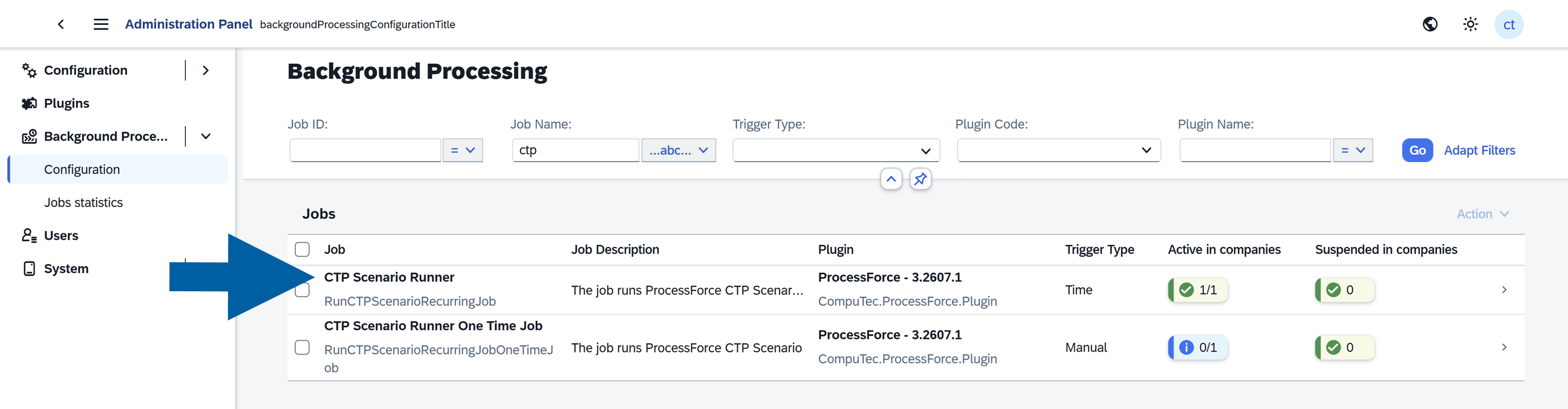 CTP Scenario Runner and its one-time variant in Background Processing