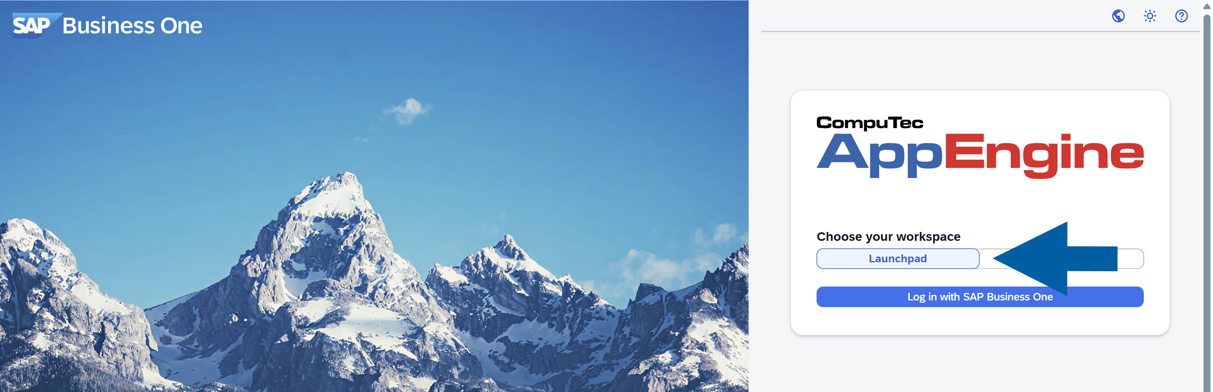 screen showing logging into the computec appengine launchpad