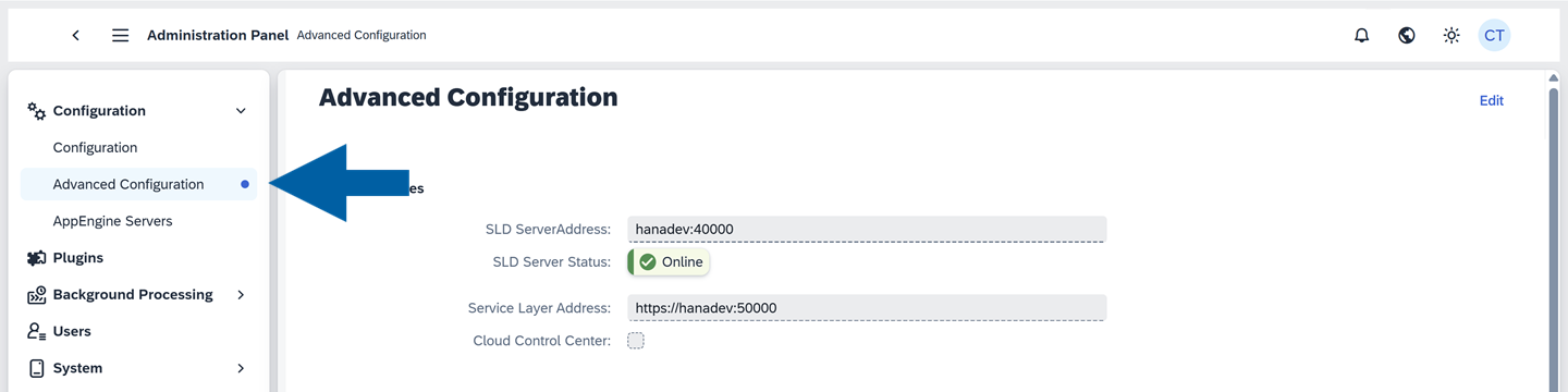 a screen showing adding database user credentials