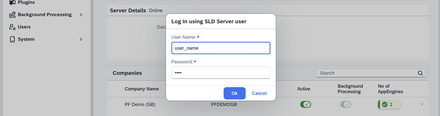 A help screen showing how to log in to install WebClient Extension