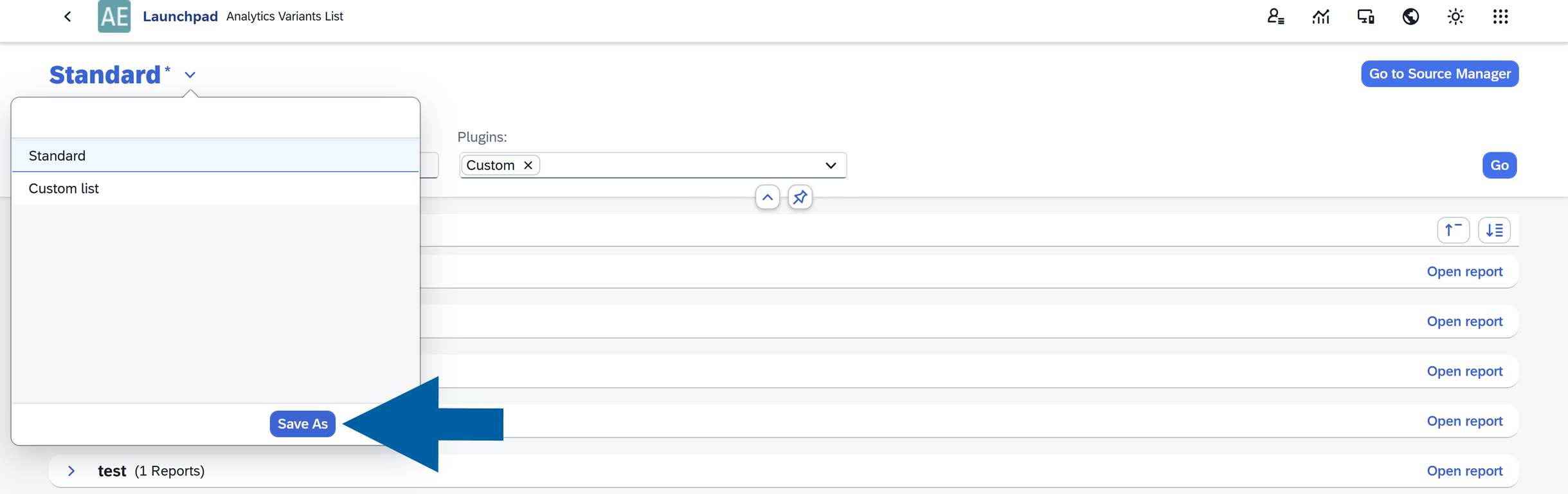 screen showng clicking save as button
