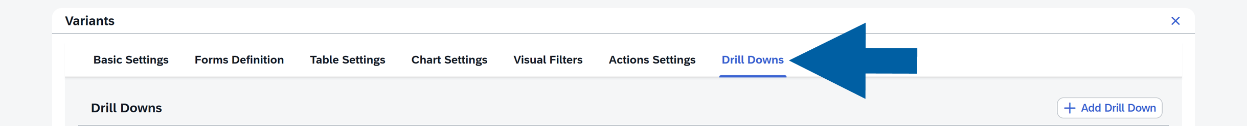 screen showing a form definitrion example