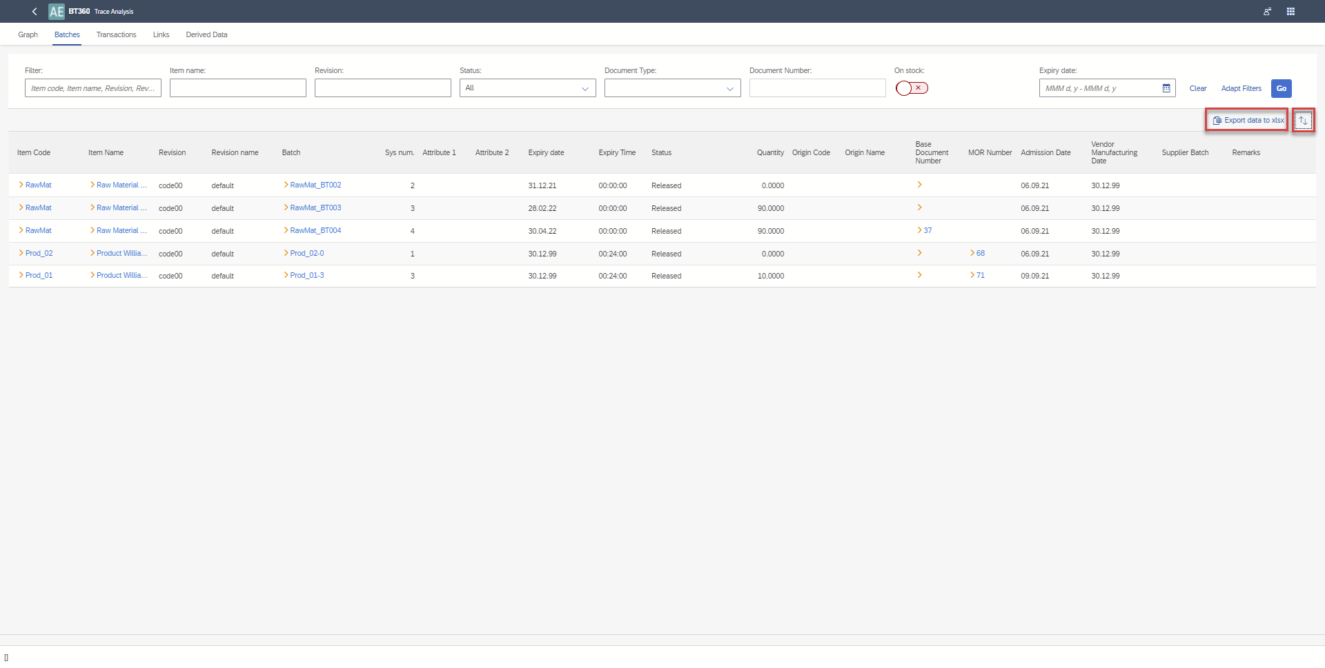 Export Data
