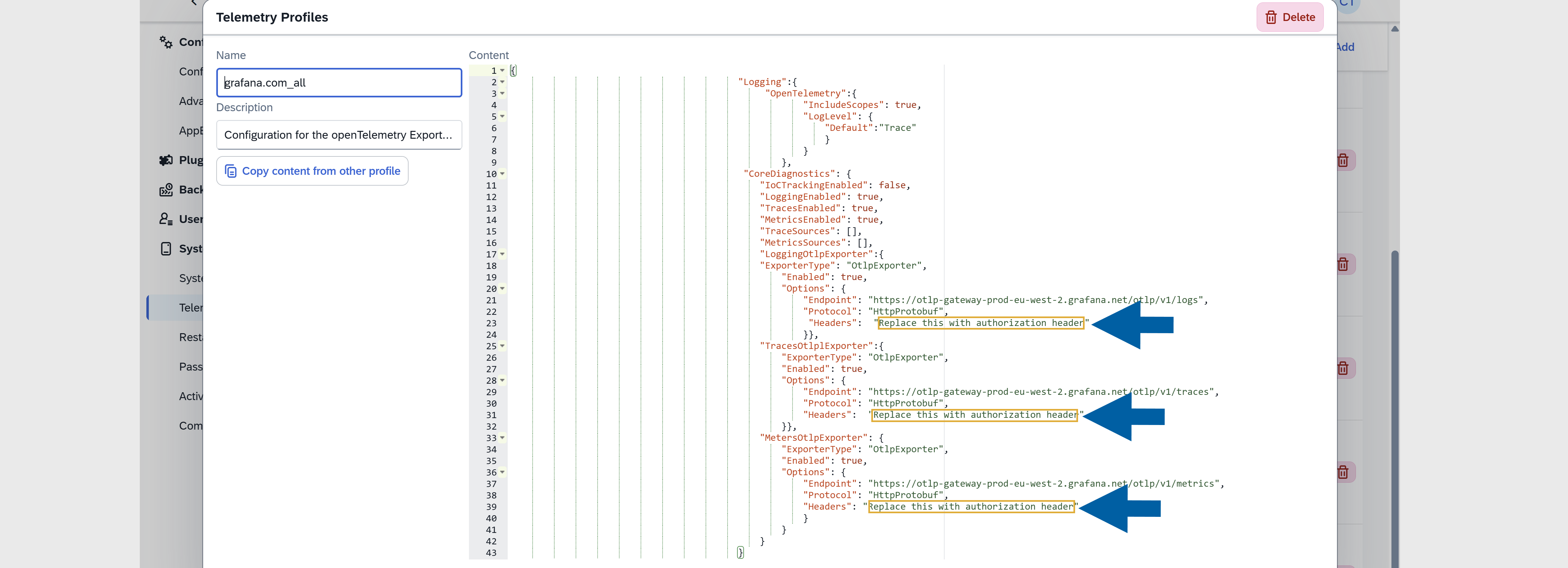 paste headers to appengine