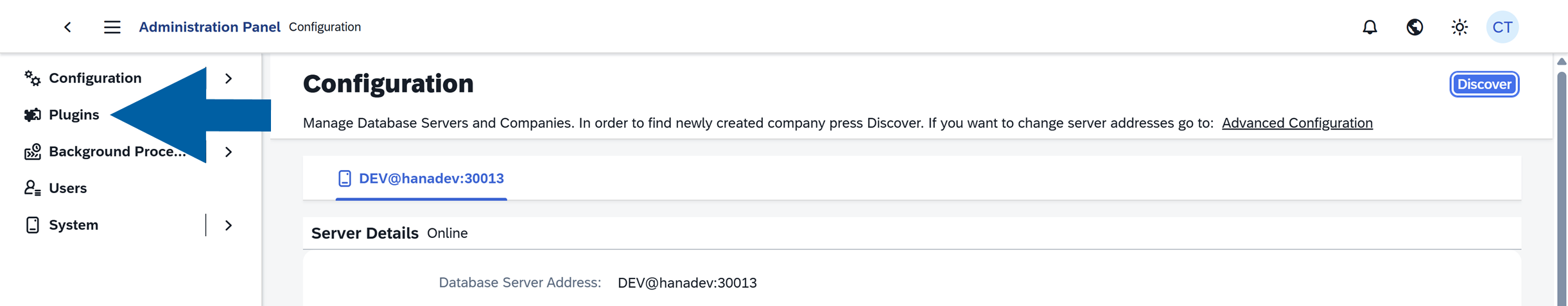 go to plugins section