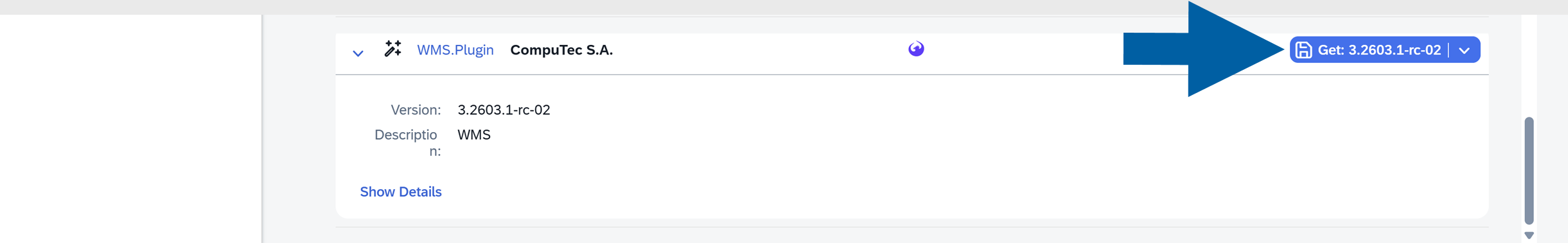 search field in the plugin store