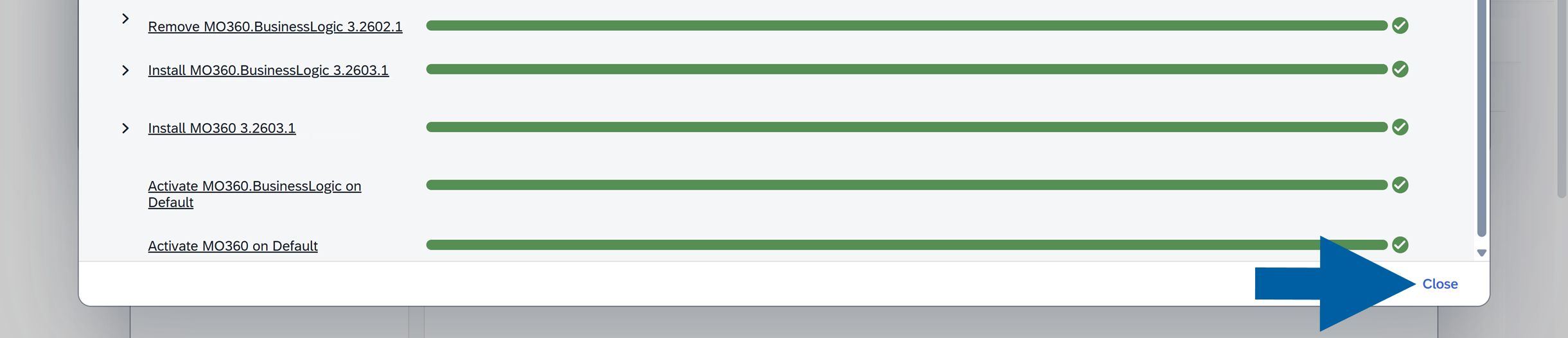 click close after the installation is completed