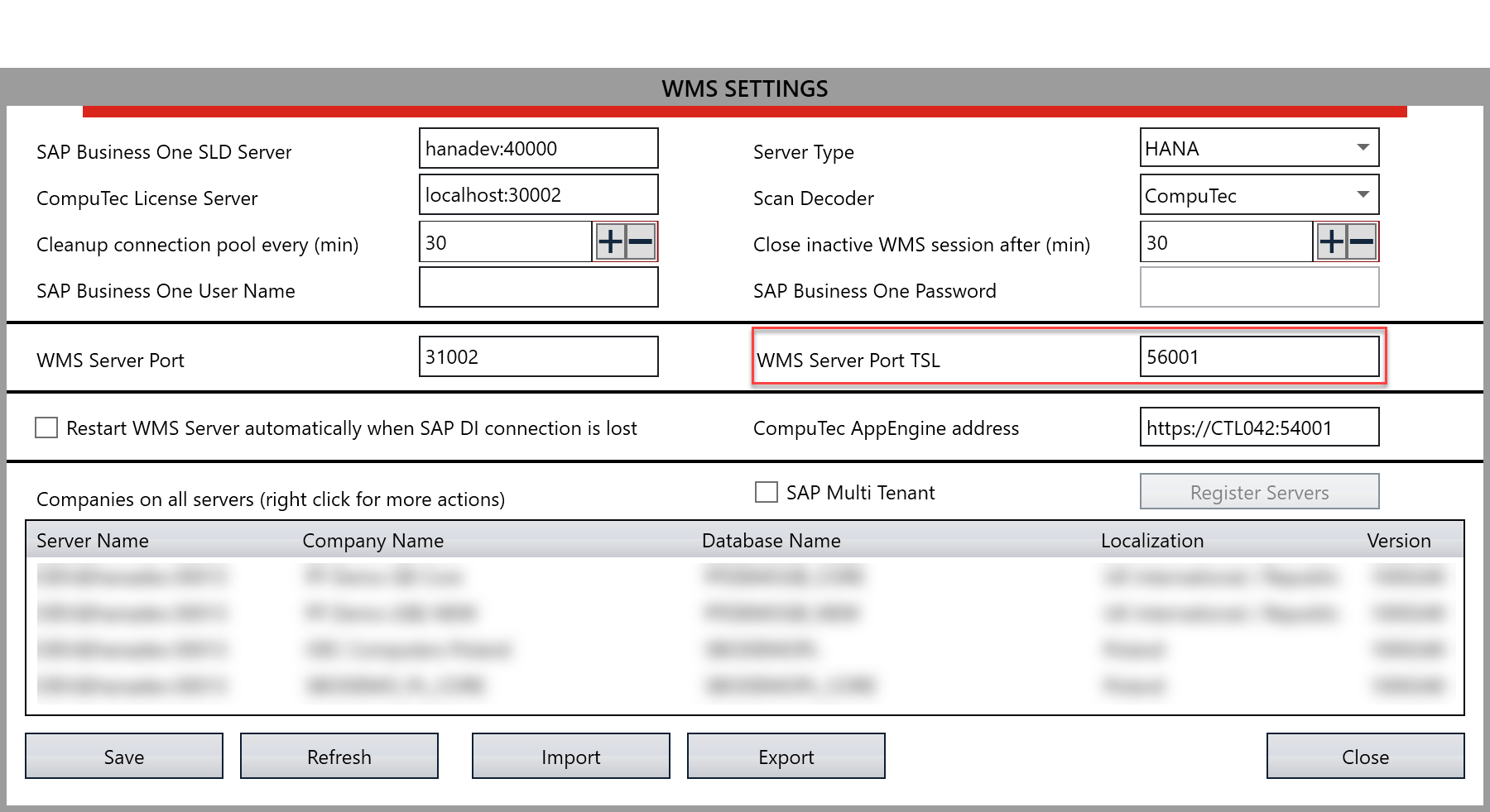 WMS Server Port SSL